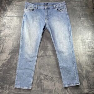 Peter Millar Jeans Mens 42x32 Blue The Jean Classic Five Pocket Crown Crafted